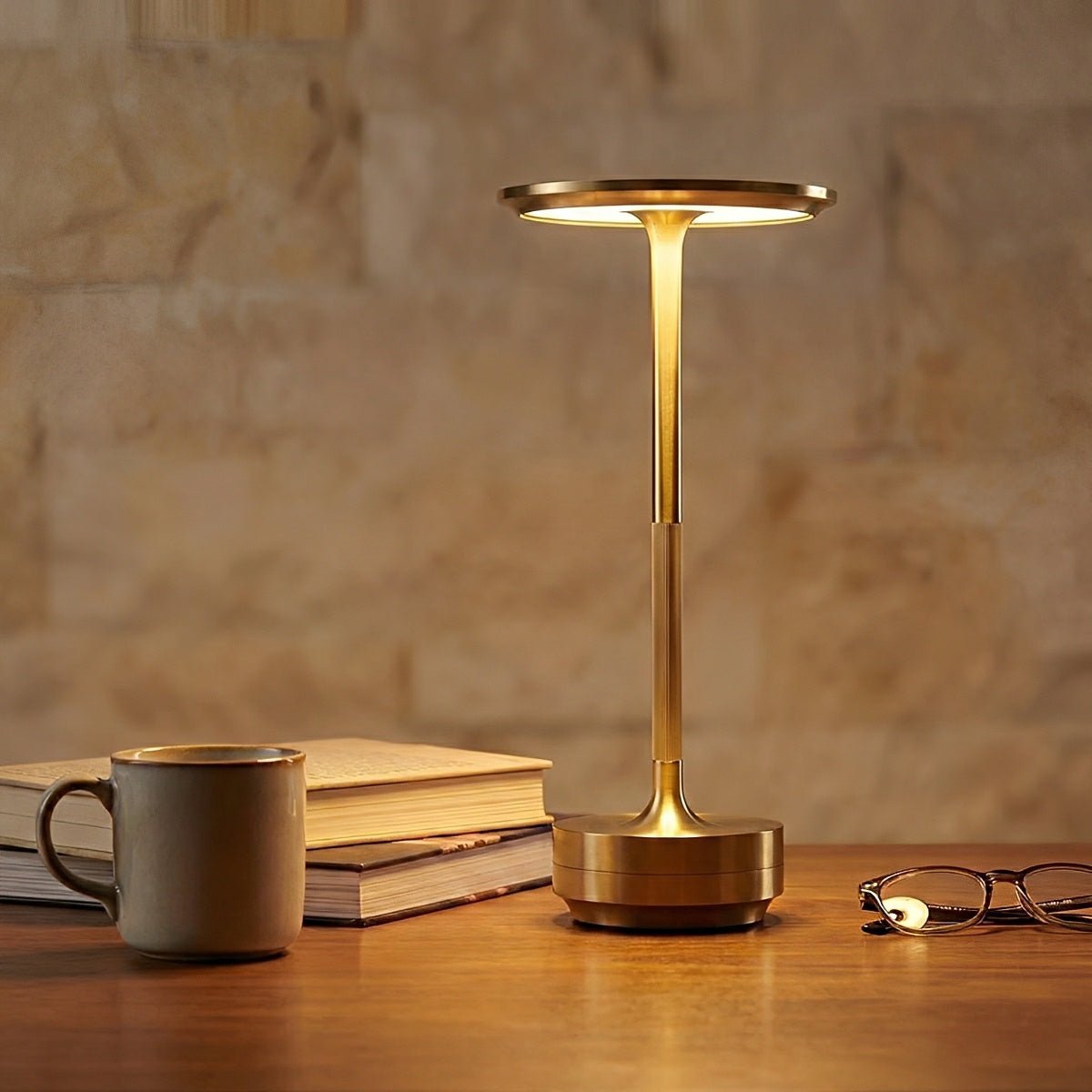 USB Dimmable Dish LED Table Lamp Modern Bedside Dining Home Office — Gold Silver Black Singles & Sets