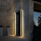 Linear Outdoor Wall Sconce Minimalist LED Black Aluminum Hardwired — 40 to 80 Inch Sets