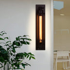 Vintage Industrial LED Wall Sconce Black Iron Linear E27 Porch Bedroom