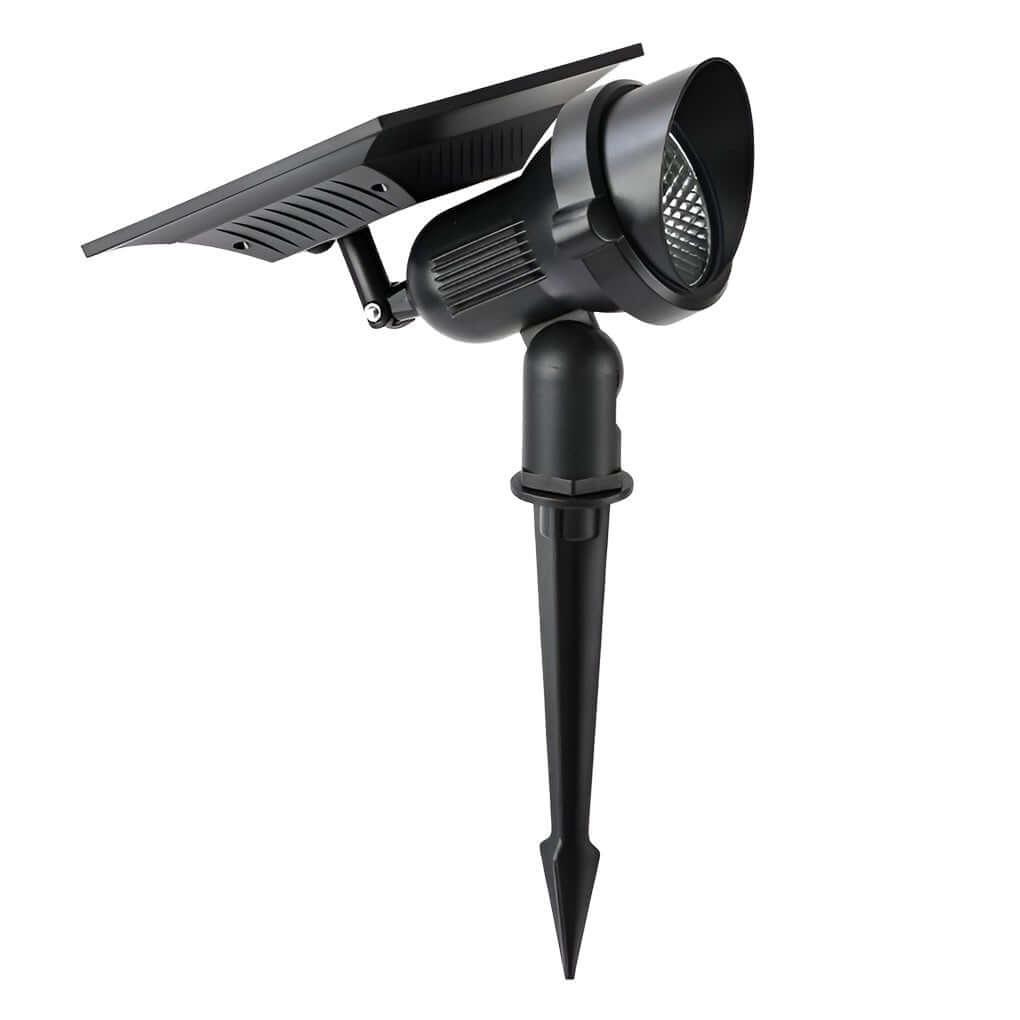 Solar Lawn Spotlights Adjustable Outdoor Tree Accent Light Aluminum — Warm White & RGB Sets