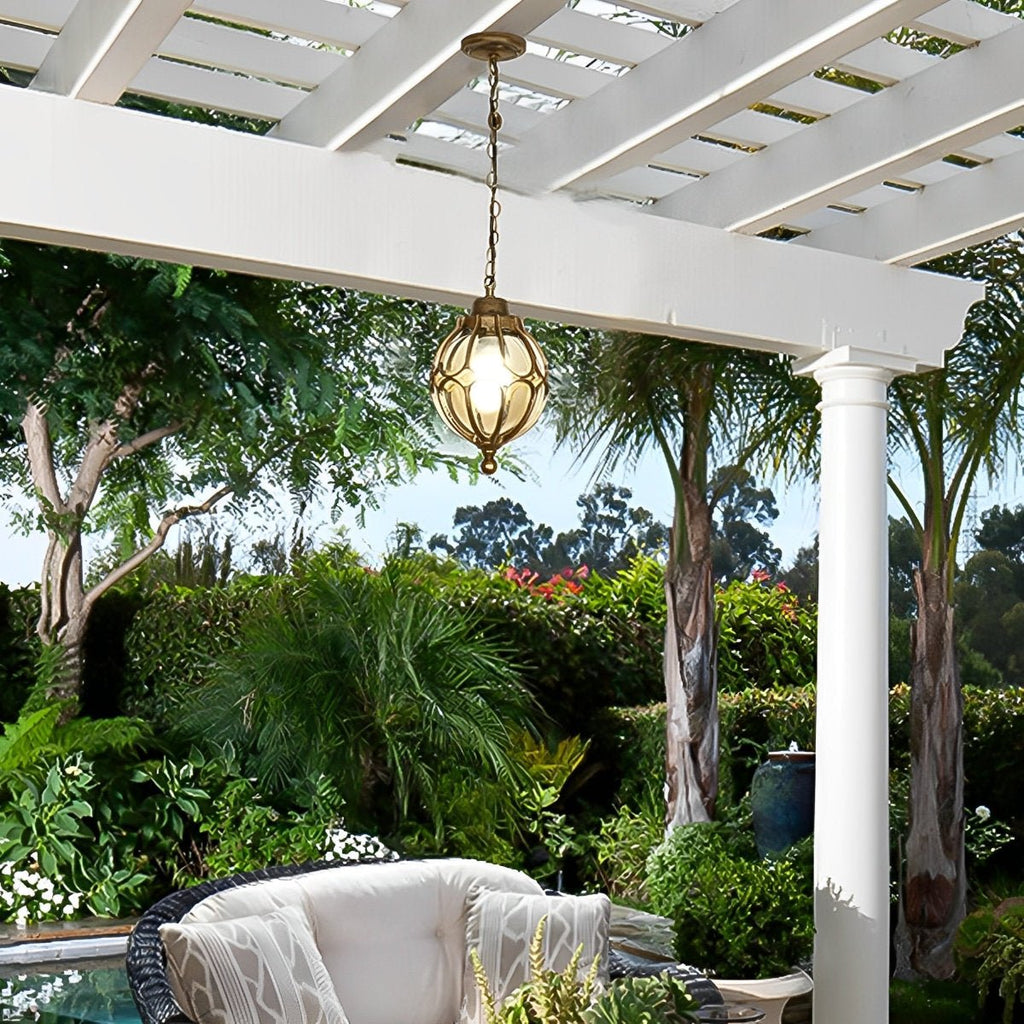 Waterproof Aluminium Ball Outdoor Chandelier Light Hanging Pendant Light
