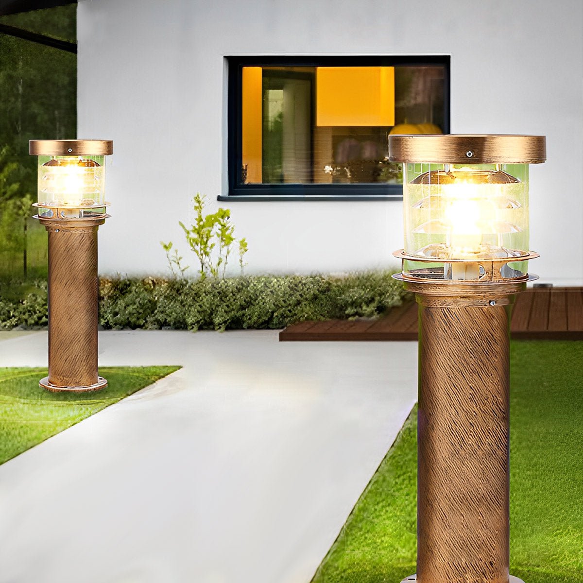 Waterproof Cylinder Tiered LED Outdoor Landscape Lighting