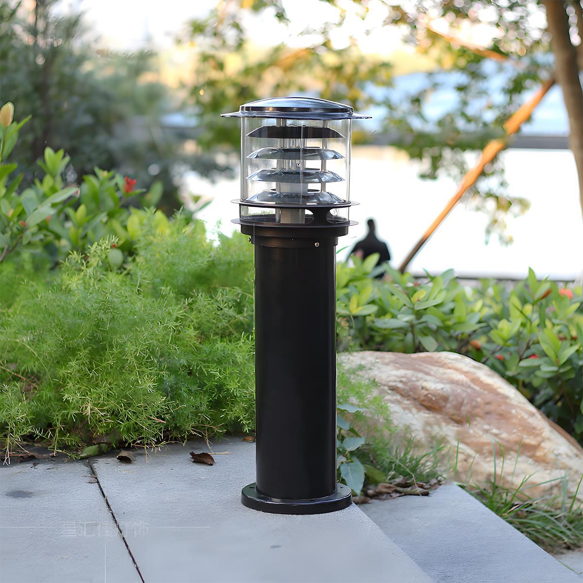 Waterproof Cylinder Tiered LED Outdoor Landscape Lighting