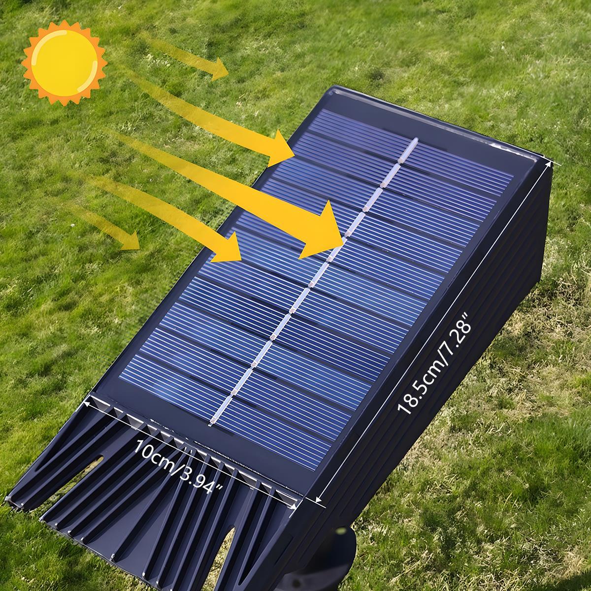 Solar Multi-Zoom Spotlight Waterproof LED Landscape Garden Tree — Warm White & RGB Singles to 4-Pack
