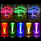 Solar Multi-Zoom Spotlight Waterproof LED Landscape Garden Tree — Warm White & RGB Singles to 4-Pack