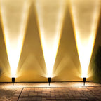 Solar multi-zoom spotlight waterproof LED landscape garden tree — warm white and RGB singles to 4-pack