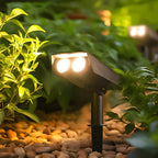 Solar Multi-Zoom Spotlight Waterproof LED Landscape Garden Tree — Warm White & RGB Singles to 4-Pack