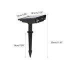 Solar Multi-Zoom Spotlight Waterproof LED Landscape Garden Tree — Warm White & RGB Singles to 4-Pack