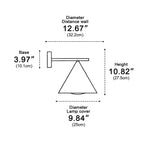 Suzu Bell Modern Outdoor Wall Light, Minimalist LED Sconce, Waterproof, Patio & Porch