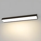 Outdoor Waterproof LED Strip Wall Light Minimalist Porch Exterior Hardwired — Black White 15 to 47 Inch Sets