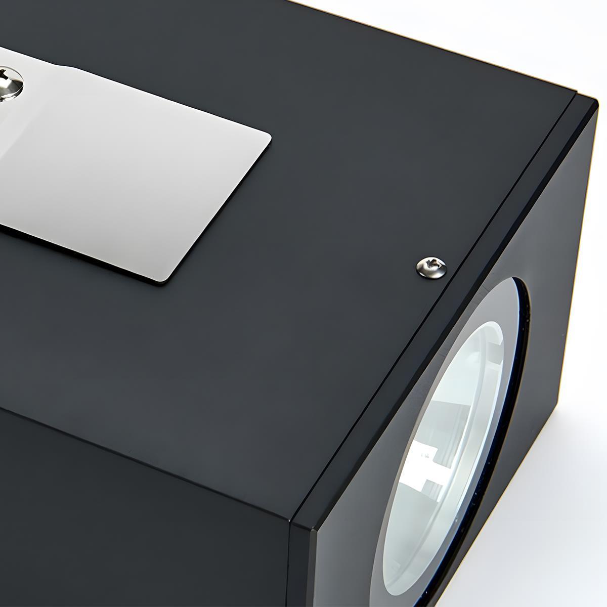 Outdoor Rectangular Up-Down LED Wall Light IP65 Waterproof Minimalist Hardwired — Black Singles & Sets