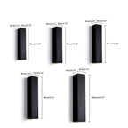 Outdoor Rectangular Up-Down LED Wall Light IP65 Waterproof Minimalist Hardwired — Black Singles & Sets