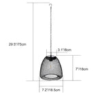 Havana Solar Outdoor Pendant Lantern, Bell Rattan Waterproof, Hanging Patio Light