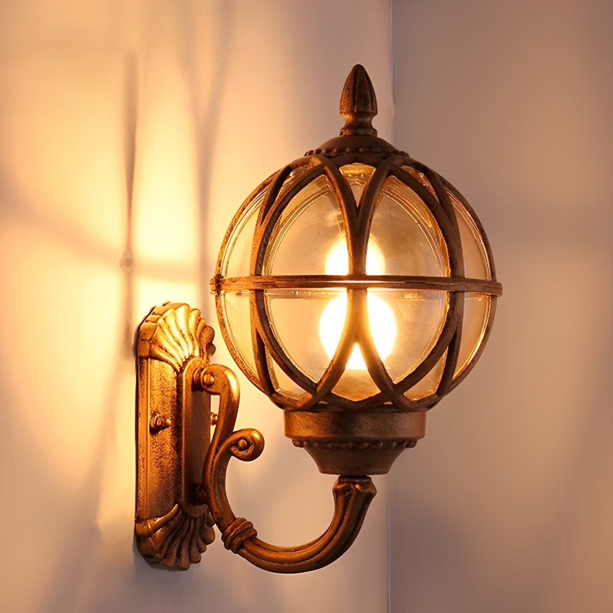 Bird's Nest Outdoor Wall Light Lantern Vintage Black Bronze Waterproof — 8 to 12 Inch Singles & Sets
