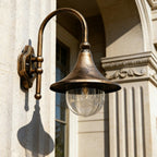 Vintage Horn Shape Outdoor LED Wall Light Waterproof Black Bronze IP54 — Singles to Sets