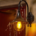 Vintage Horn Shape Outdoor LED Wall Light Waterproof Black Bronze IP54 — Singles to Sets