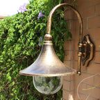 Vintage Horn Shape Outdoor LED Wall Light Waterproof Black Bronze IP54 — Singles to Sets