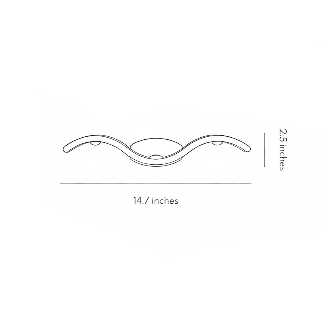 Wave Outdoor Wall Sconce Up-Down LED Aluminum IP65 Modern — Black White Sets of 2 to 8