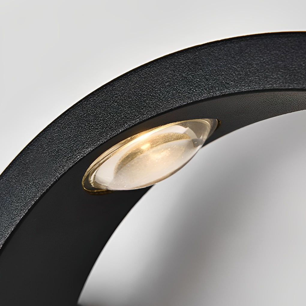Wave Outdoor Wall Sconce Up-Down LED Aluminum IP65 Modern — Black White Sets of 2 to 8