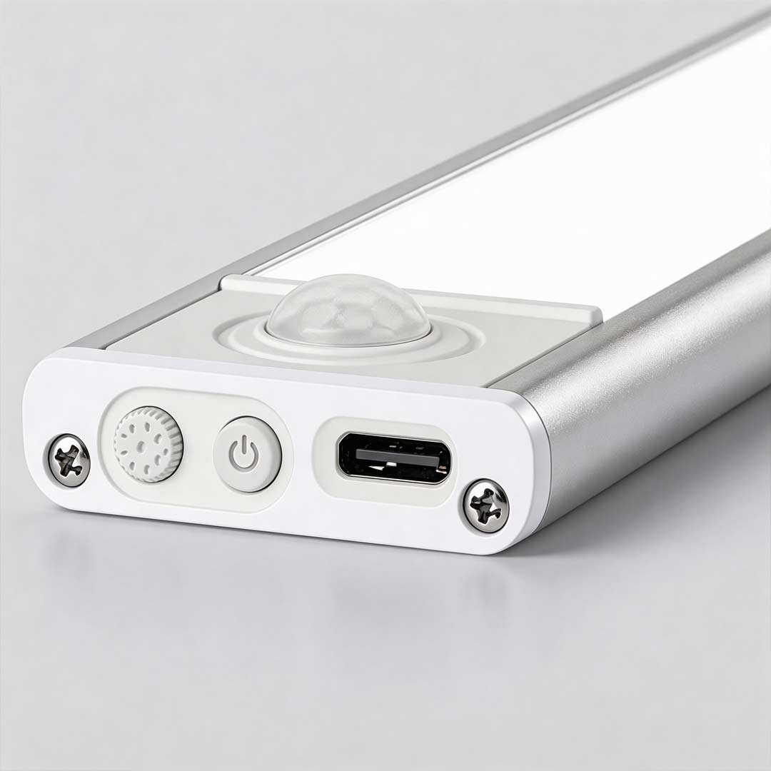 Wireless Under Cabinet LED Lighting Motion Sensor USB Rechargeable Kitchen Closet — 8 to 24 Inch
