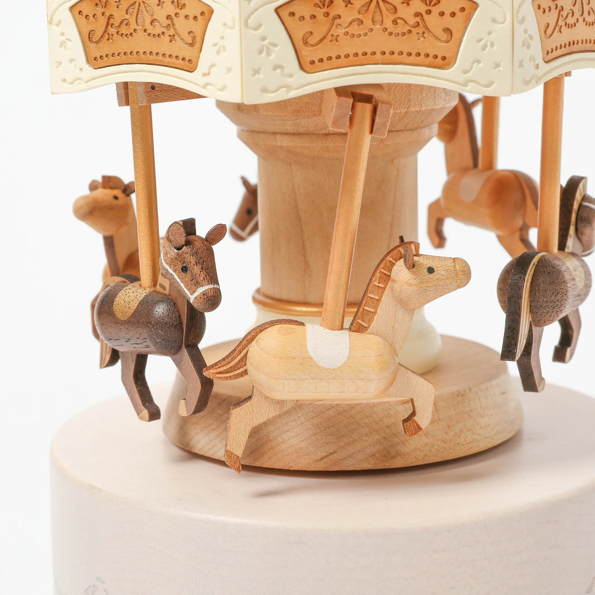 Wooden Carousel Music Box