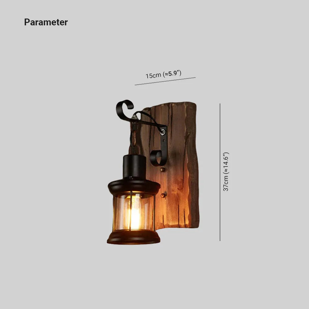 Austin Vintage Lantern Wall Lamp – Classic Industrial Metal Design