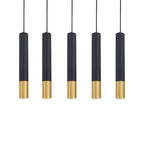 Cylinder Pendant Light Slim LED 3-Step Dimming Scandinavian Modern Gold Black Bedroom Dining — Single 2 to 5 Pack