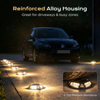 Solar driveway marker lights IP68 warm white LED flush mount outdoor — 8-pack 12-pack 20-pack